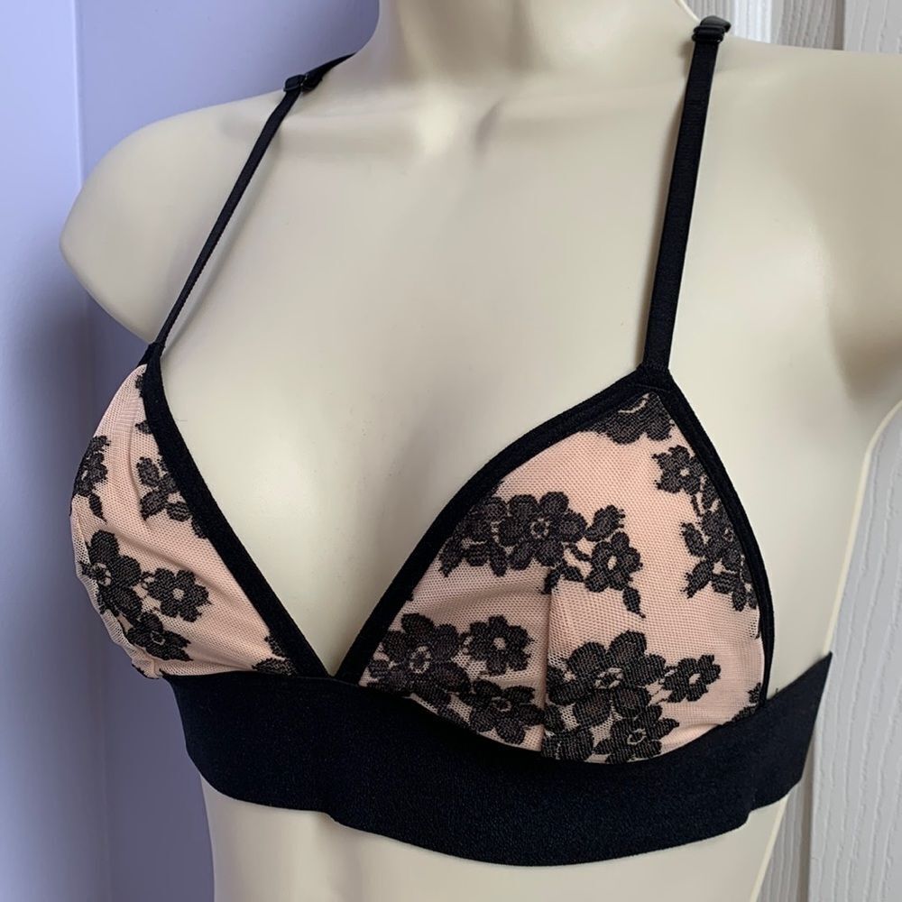 Victoria’s Secret PINK Lace Triangle Unlined Racerback Bra Bralette S